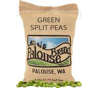 Green Split Peas | 100% Desiccant Free | Family Farmed in Washington State | 5 lbs | Non-GMO | Good Source of Protein | 100% Non-Irradiated | Kosher | Field Traced | Burlap Bag