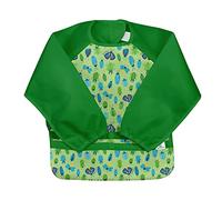 green sprouts - snap & go® easy-wear babero de manga larga - green buglife - 2-4 años