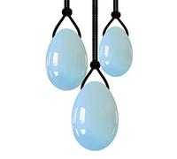 Green Stone Yoni Egg Set Huevos de jade natural Mujeres Ejercitador de Kegel -Drill_Egg-Black_Rope