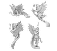Green Stuff World Cherubs - Miniaturas de resina de 40 quilates, ángeles góticos con lazos para juegos de guerra, juego de 4, sin pintar 13500