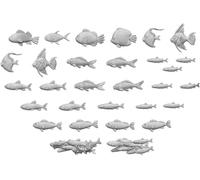 Green Stuff World Colección de peces de resina, 14 peces de resina