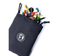 Green Swing Bolsa de accesorios de golf | Bolsa para tees de golf y objetos de valor | Accesorios para el campo | Elección de colores (negro)