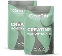 Green Tahr Creatina Monohidrato en Polvo Pack 2 x 300g, 100% Creatina Monohidratada Micronizada Pura para Mujeres y Hombres, Vegana, Sin Gluten ni Lactosa, Sin Sabor, Creatine Monohydrate Powder