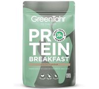 Green Tahr Desayuno Proteico Vegano en Polvo Sabor Chocolate 1kg, Con Avena y Proteína de Levadura, Ideal para Batido de Proteínas, Sin Gluten, Sin Azúcares Añadidos, Apto para Masa Muscular