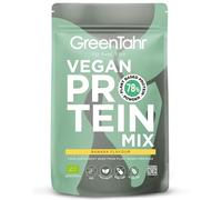 Green Tahr Proteína de Guisante, Cáñamo y Arroz Sabor Plátano 76% 750g, Proteína Vegana en Polvo Sin Lactosa, Sin Azúcar y Sin Gluten, Proteínas para Masa Muscular, Vegan Protein Origen No Animal