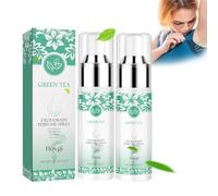 Green Tea Natural Deodorant Spray,Green Tea Underarm Deodorant Spray,48 Hour Antiperspirant Deodorant Spray for Women,Fresh Scent,Controls Sweat and Body Odor (2 pcs)