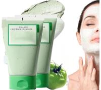 Green Tomato Clay Mask Pore Cleanser| Tomato Clay Mask Cleanser (2Pcs) | Green Tomato Pack Cleanser Clay Mask| Clogged Pores Teatment and Oil Control
