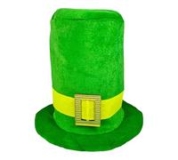Green Top Hat, Leprechaun Costume Hat, Saint Patricks Day Party Hats with Gold Buckle, Irish Festival Dress Accessory for Teens Adults, Costume Hats, Party Wear for Celebrations Events Cosplay
