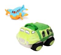 Green Toys Paquete de camión de reciclaje de felpa y mini avión flotante, juego de aire y vehículo