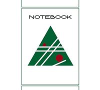 "Green Triangle Notebook with Red Dot - 6x9 Lined Journal | 120 Pages": "A minimalist notebook featuring a green triangle with a rolling red orb - capturing the flow of energy and creativity."