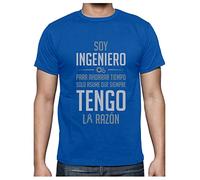 Green Turtle T-Shirts Camiseta para Hombre - Regalos para Ingenieros - Soy Ingeniero Asume Que Siempre Tengo la Razón Medium Azul