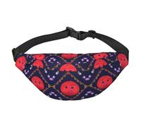 Green Turtleback - Riñonera bandolera para hombre y mujer, para correr, senderismo, montañismo, viajes, gimnasio, ciclismo, Smiling Red Oranges, Talla única