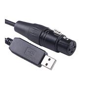 Green-utech Cable controlador USB a DMX FT232RL RS485 Interfaz Dongle Cable de luz de escenario Soporte para software Freestyler (16 pies)