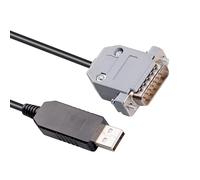 Green-utech FT232RL Cable de comunicación serie USB a DB15 de 15 pines D-SUB macho, cable adaptador USB 2.0 a RS232 de grado industrial para balanza electrónica Yaohua a PC (color gris-6 pies)