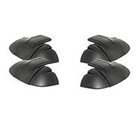Green Valley 1251631 Tapones para Barras, plástico, Negro