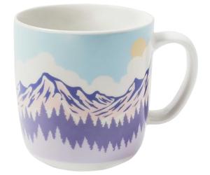 Green Valley Mug 'Mountain Hug': Cozy Mugs 1 | Kaffeebecher (350 ml) aus Porzellan mit Green-Valley-Bergsilhouette für gemütliche Lesestunden - by Lilly Lucas