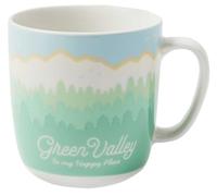 Green Valley Mug 'Valley Breeze': Cozy Mugs 2 | Kaffeebecher (350 ml) aus Porzellan mit Green-Valley-Panorama für gemütliche Lesestunden - by Lilly Lucas