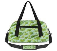 Green Vegetable - Bolsas de lona para niños y niñas, bolsa deportiva ligera de apio, bolsa de gimnasio para niños, bolsa de viaje para fin de semana, bolsa de viaje para bailar, Verdura verde, 18.5L x
