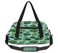 Green Vegetable - Bolsas de lona para niños y niñas, bolsa deportiva ligera de brócoli, bolsa de gimnasio para niños, bolsa de viaje para fin de semana, bolsa de baile, Verdura verde, 18.5L x 7.8W x