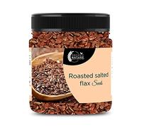 Green Velly Organic Nature Roasted Flax Seeds ALSI for Eating Salted 250 Gram [Jar Pack]