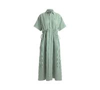 Green Vestido camisero de lino y algodón 38