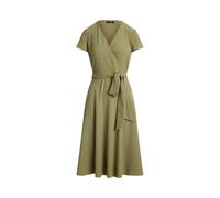 Green Vestido cruzado de georgette 38