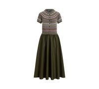 Green Vestido híbrido con cuerpo de Fair Isle XL