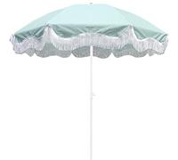 Green Wave Garden Patio Foldable Umbrella Portable Outdoor Parasol Rotation for The Beach, Terrace, Swimming Pool - No Base