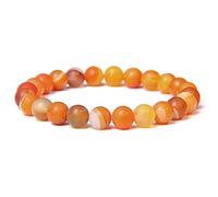 Green White Natural Turquoises Agat Lapis Lazuli Stone Bracelet Homme Femme Charms 8MM Men Strand Beads Yoga Bracelets Women-orange veins agate_21cm