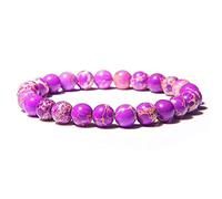 Green White Natural Turquoises Agat Lapis Lazuli Stone Bracelet Homme Femme Charms 8MM Men Strand Beads Yoga Bracelets Women-Purple Turquoise_23cm