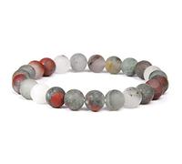Green White Natural Turquoises Agat Lapis Lazuli Stone Bracelet Homme Femme Charms 8MM Men Strand Beads Yoga Bracelets Women-bloodstone bracelet_23cm