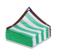 Green & WhiteShade - Red de protección solar para jardín, para el hogar, exteriores, tela con ojales (4 x 7 m)