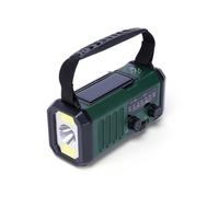 (Green1 EU 10000mah) Power bank di emergenza a LED AM/FM/WB 10000mAh Torcia radio a manovella Lampada