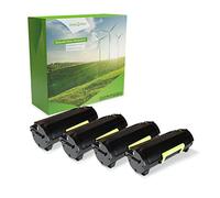 Green2Print Tóner 4 Cartuchos Negros 4X 10000 páginas sustituye a Lexmark 60F0HA0, 600HA, 60F2H00, 602H, 60F2H0E, 602HE Tóner Apto para la Lexmark MX310DN, MX410DE, MX510DE, MX511DE, MX511DTE, MX