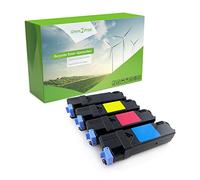 Green2Print Tóner Set, 4 Cartuchos 4X 2500 páginas Tóner Apto para la DELL 1320C, 2130CN, 2135CN