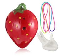 GREENADSCAPE 1 Juego De Ocarina De Fresa Instrumentos Para Niños Ocarina Con Cordón Juguete De Ocarina Juguete Musical Para Niños Juego Para Niños Colgante De Ocarina Para Niños Ocarina