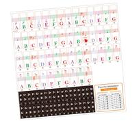 GREENADSCAPE 1 Juego De Pegatinas Para Llaves Electrónicas Etiquetas Removibles Pegatinas Transparentes Para Teclado Tabla De Referencia De Teclado De Música Pegatinas Para Teclado De