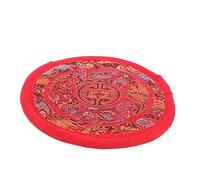 GREENADSCAPE 1pieza Cojín Para Tazón De Canto De Buda Nepal Alfombrilla Para Sonido Accesorios De Color Rojo