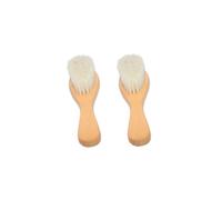 GREENADSCAPE 2 Piezas herramientas de baño para bebés champú lavar peine fregar cuerpo chico pro Hundir asiento esponja para baño de bebe cepillo para shower cepillo de pelo de bebe Bambú