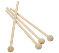 GREENADSCAPE 4 Piezas Baquetas De Percusión De Madera De Gong Varillas De Radiestesia Criba Vibradora Kit De Batería Brocheta Palos De Percusión Martillo Bajo Listones Glockenspiel Bambú