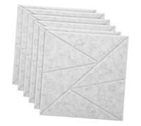 GREENADSCAPE 6 Piezas Paneles Fonoabsorbentes Panel De Absorción Acústica Panel De Pared Insonorizado Panel De Espuma Insonorizado Para Pared Panel Acústico Fonoabsorbente Poliéster Light Grey