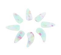 GREENADSCAPE 8 Uñas Postizas Guzheng Hechas de Nailon de para Practicar El Rendimiento Diseño de Curva Ergonómica de Gran Tamaño de Jade Verde Duraderas Y No Deformables