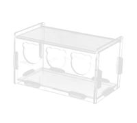 GREENADSCAPE Caja Comedero para Pollos Rutina Conchas De Ostras para Pollos Anidando Soporte para Tazón De Perro Comederos Accesorios para Gallineros Juguete Puerta Pro Acrílico Transparent