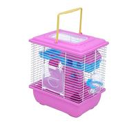 GREENADSCAPE Jaula De Doble para Hámster Acrílico Portátil Casa para Mascotas Pequeñas para Chinchilla y Hámster