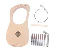 GREENADSCAPE Juego De Instrumentos Musicales De Arpa De Lira Hecha A Mano Con 7 Cuerdas Para Niños Y Niñas