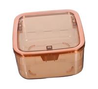 GREENADSCAPE Mini Escritorio Basura Transparente con Tapa Pulsador Pequeño Cubo Plástico para Oficina Tocador Cocina Organización Hogar Accesorio de Escritorio Práctico