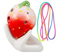 GREENADSCAPE Ocarina Infantil De Forma De Fresa Juguete Musical Para Niño Niña Con Soporte y Partitura Para Principiantes y Estudiantes