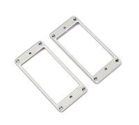 GREENADSCAPE Par placa de cubierta humbucker pastilla de bobina simple equipo soltero bajo guitarras sintonizador accesorios guitarra marco de pastillas anillo de recogida Silver