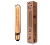 greenandco Bombilla LED Decorativa Edison Estilo Vintage | E27 T30 | Dorado | 2W 65lm | 1800K Blanco Extra Cálido | 320° | 230V | Sin Parpadeos | No Regulable