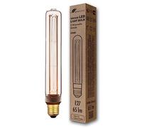 greenandco Bombilla LED Regulable Decorativa Edison Estilo Vintage | E27 T30 | Claro | 2,3W 65lm | 1800K Blanco Extra Cálido | 320° | 230V | Sin Parpadeos